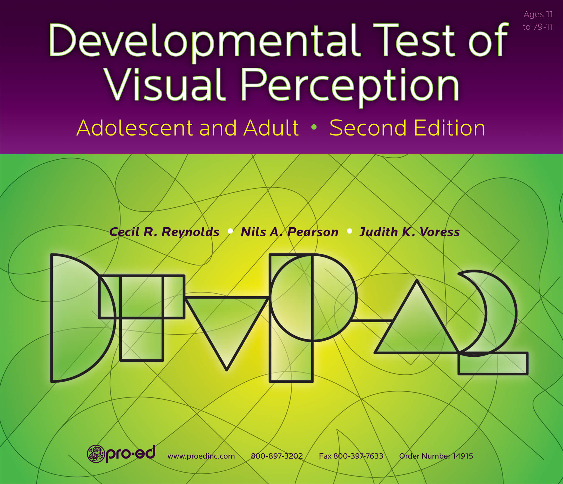 DTVP-A:2 Developmental Test of Visual Perception&ndash;Adolescent and Adult 2nd Ed Kit - 