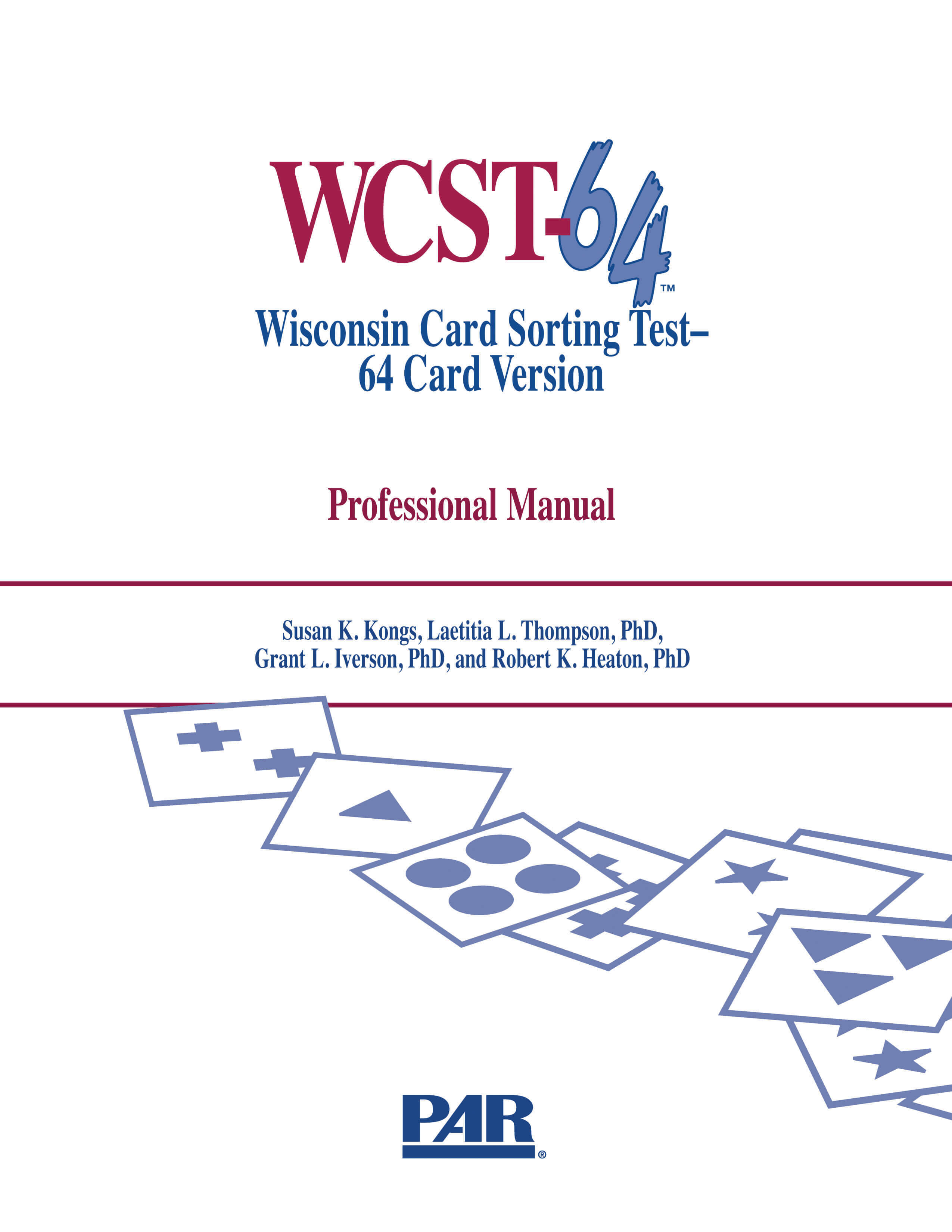 Wisconsin Card Sorting Test&reg;&ndash;64 Card Version - 